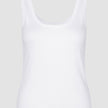 Rib Tank Top White