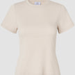 Women Rib T-Shirt Sandy Beige