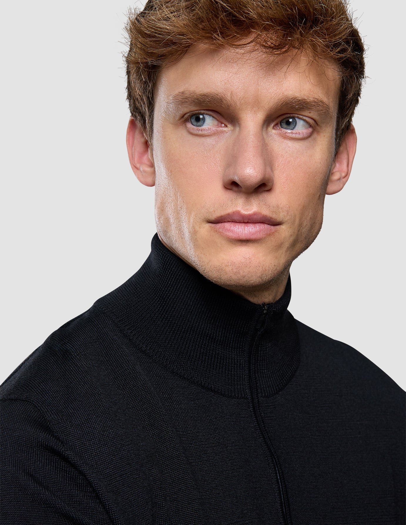 Seamless Core Knit Half Zip Black