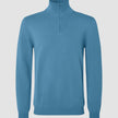 Seamless Core Knit Half Zip Blue Tide