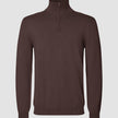 Seamless Core Knit Half Zip Dark Brown
