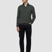 Seamless Core Knit Half Zip Green Night
