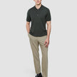 Seamless Core Knit Short Sleeve Polo Green Night