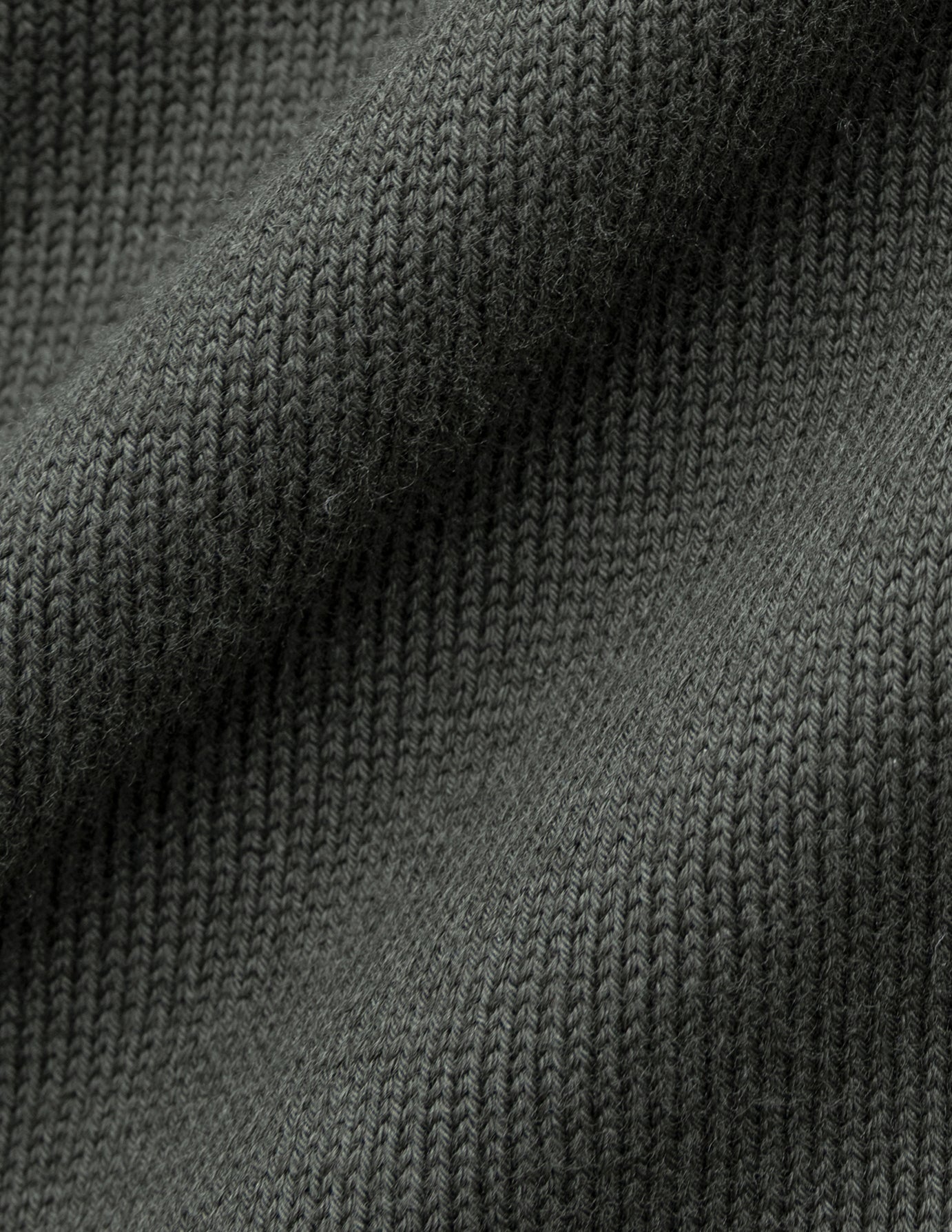 Seamless Core Knit Long Sleeve Polo Green Night