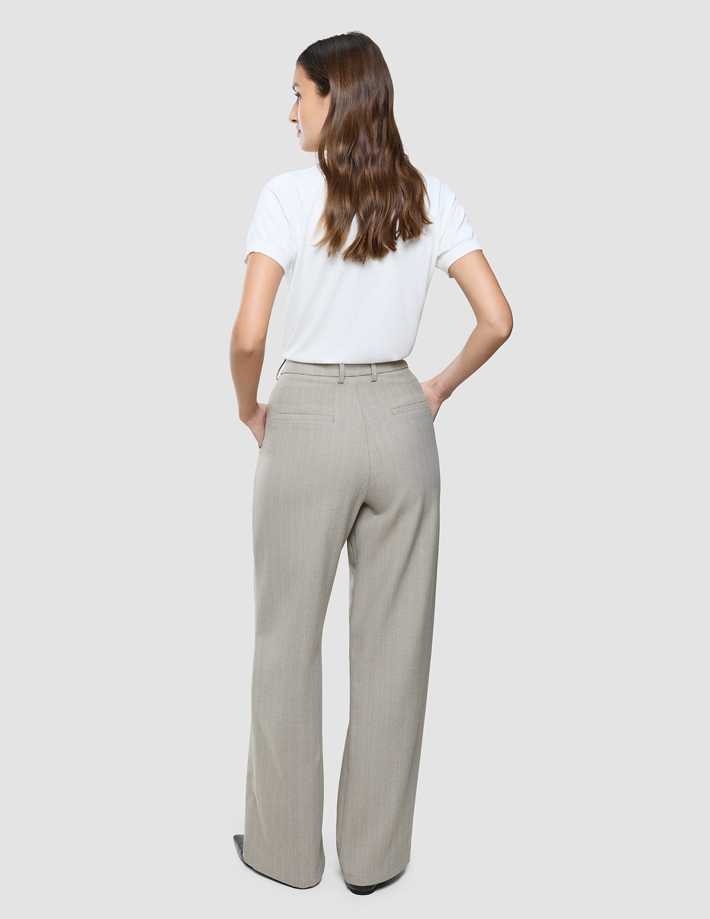 Women Serene Pants Wide Burnt Sugar Herringbone