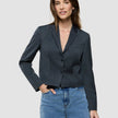 Women Skye Short Blazer Charcoal Melange