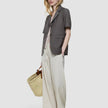 Women Structured Polo Sandy Beige