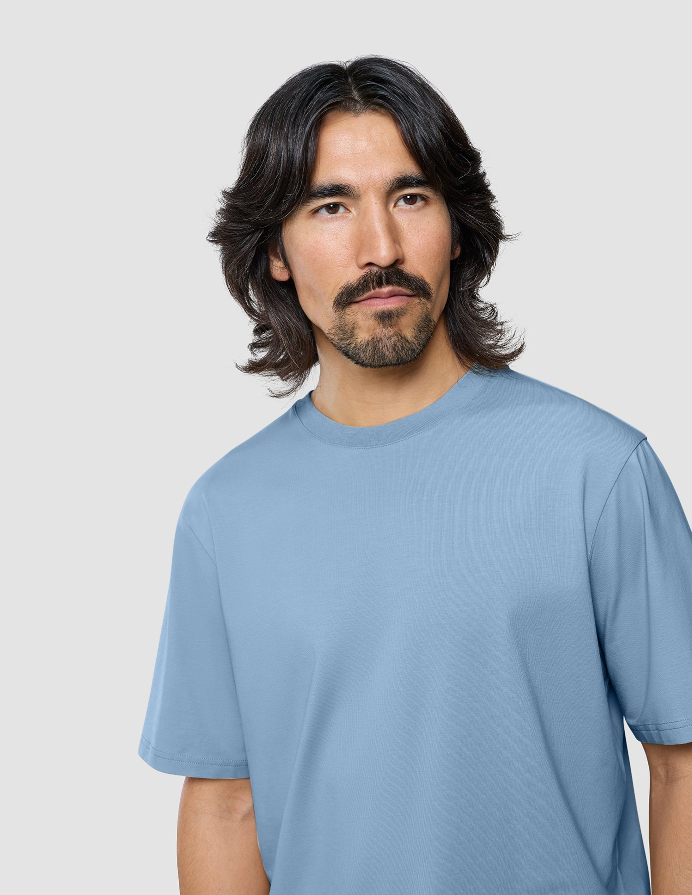 Supima T-Shirt Box Fit Rainy Blue