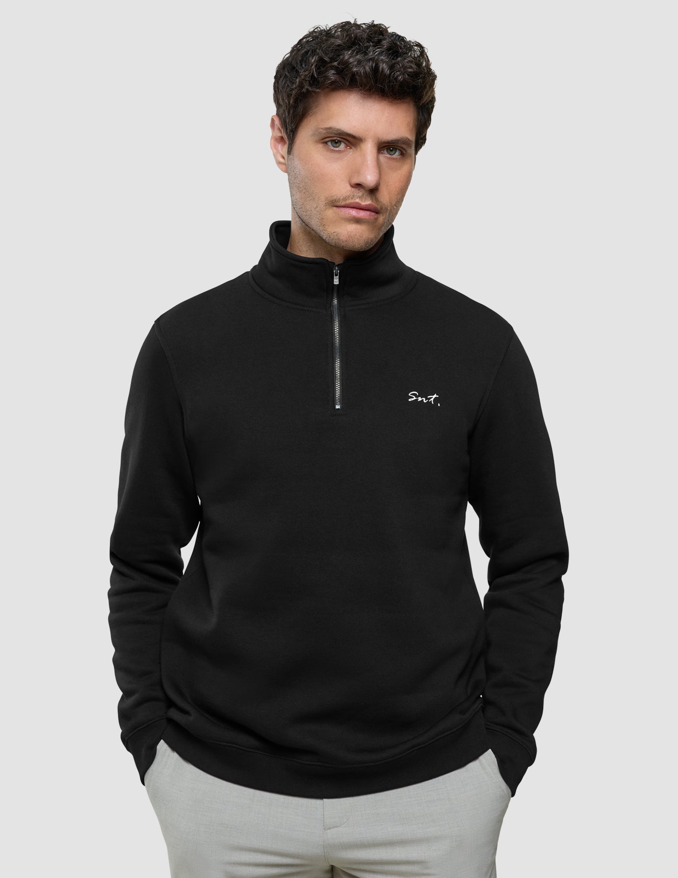 Sweat Half Zip Black