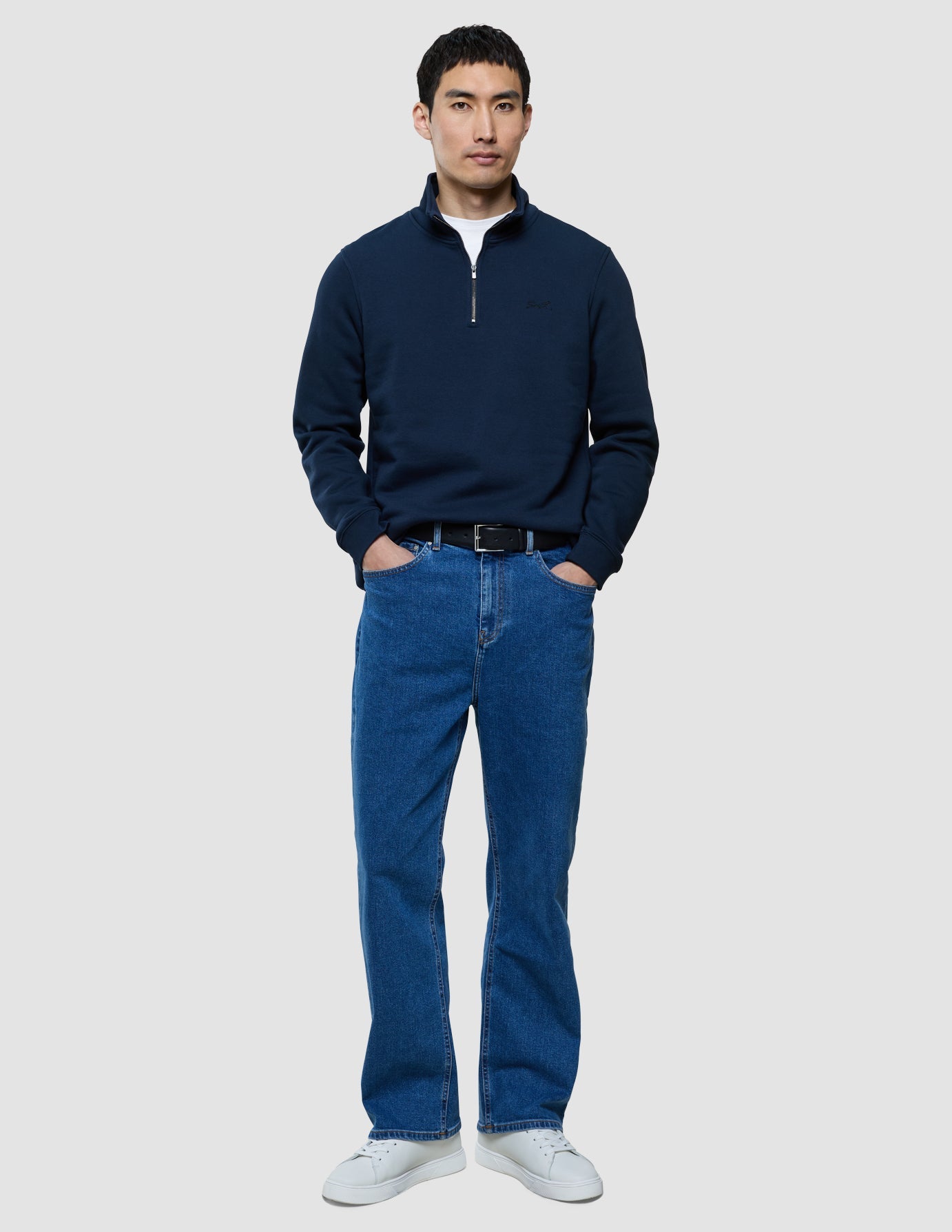 Sweat Half Zip Dark Navy