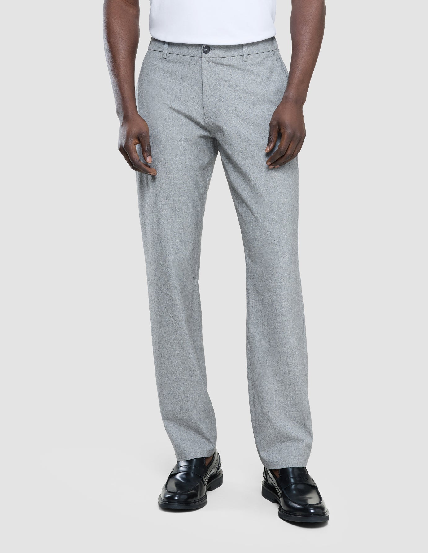 Tech Linen Elastic Pants Charcoal