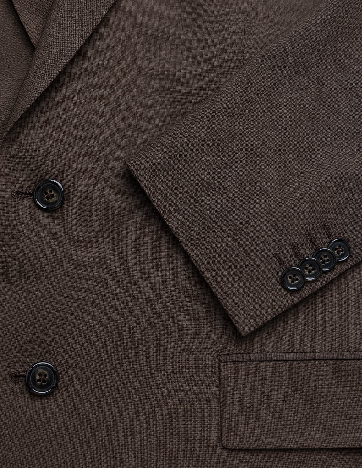 Tech Wool Blazer Dark Cocoa Brown Slim