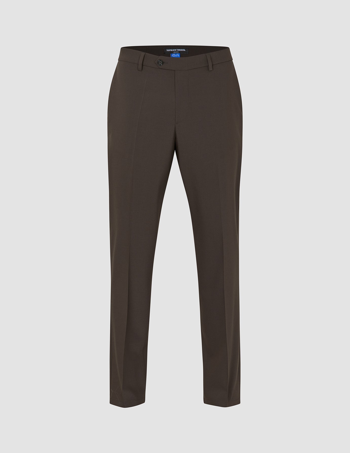 Tech Wool Suit Pants Regular Cocoa Brown