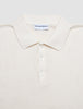 Textured Knitted Short Sleeve Polo Shirt Buttercream