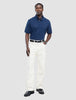 Textured Knitted Short Sleeve Polo Shirt Navy