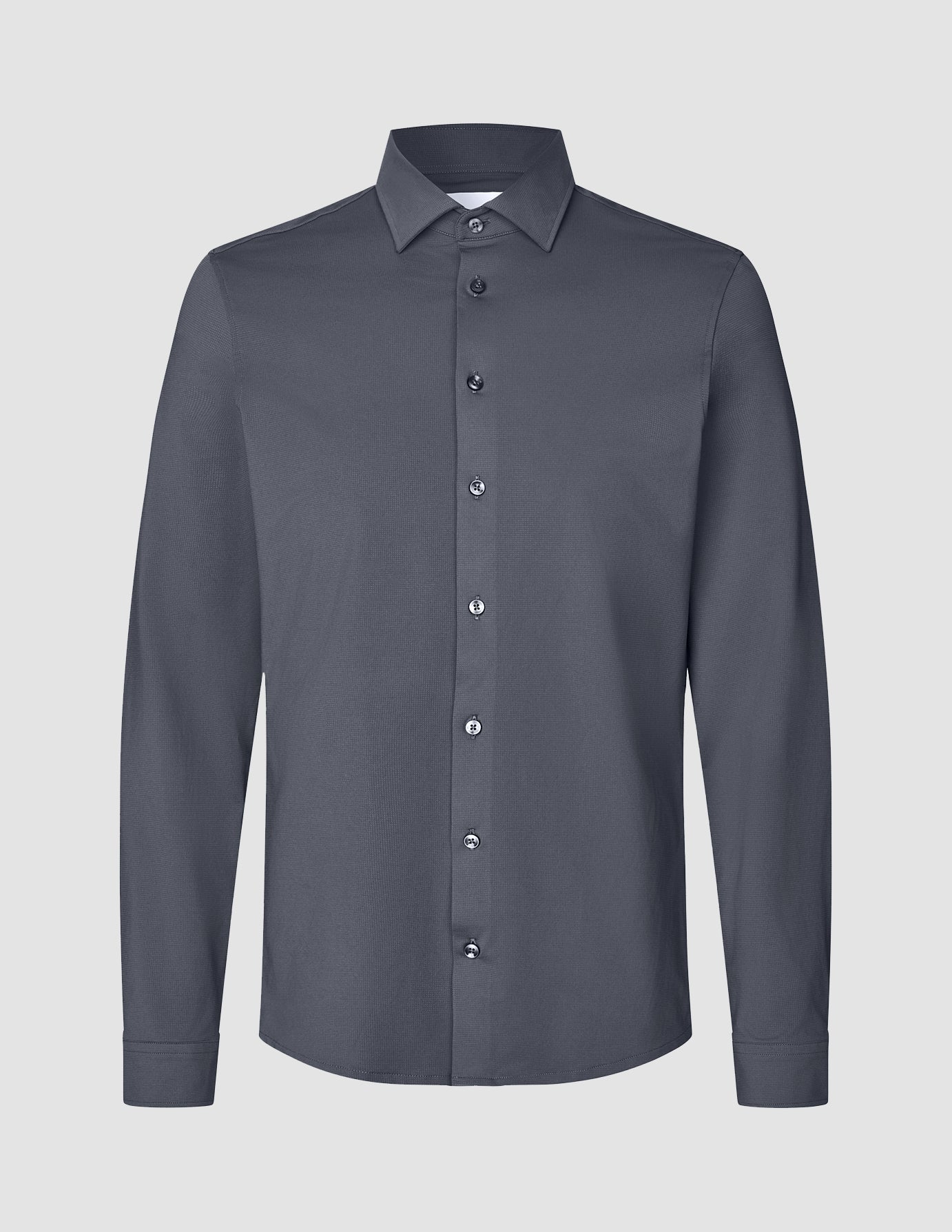 Travel Shirt Charcoal Grey Slim