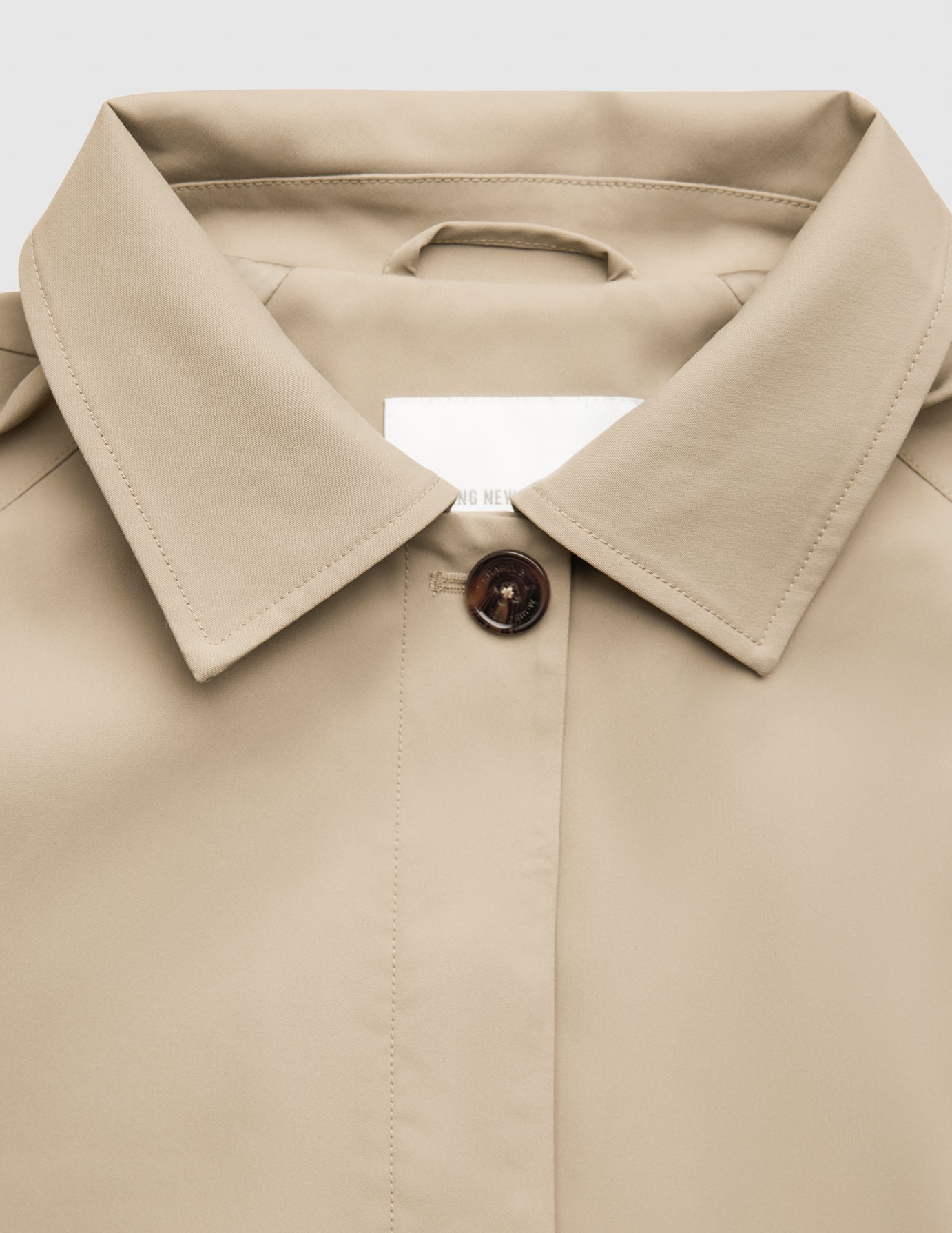 Women Waterproof Trench Coat Short Sand Grain