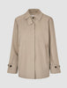 Women Waterproof Trench Coat Short Sand Grain