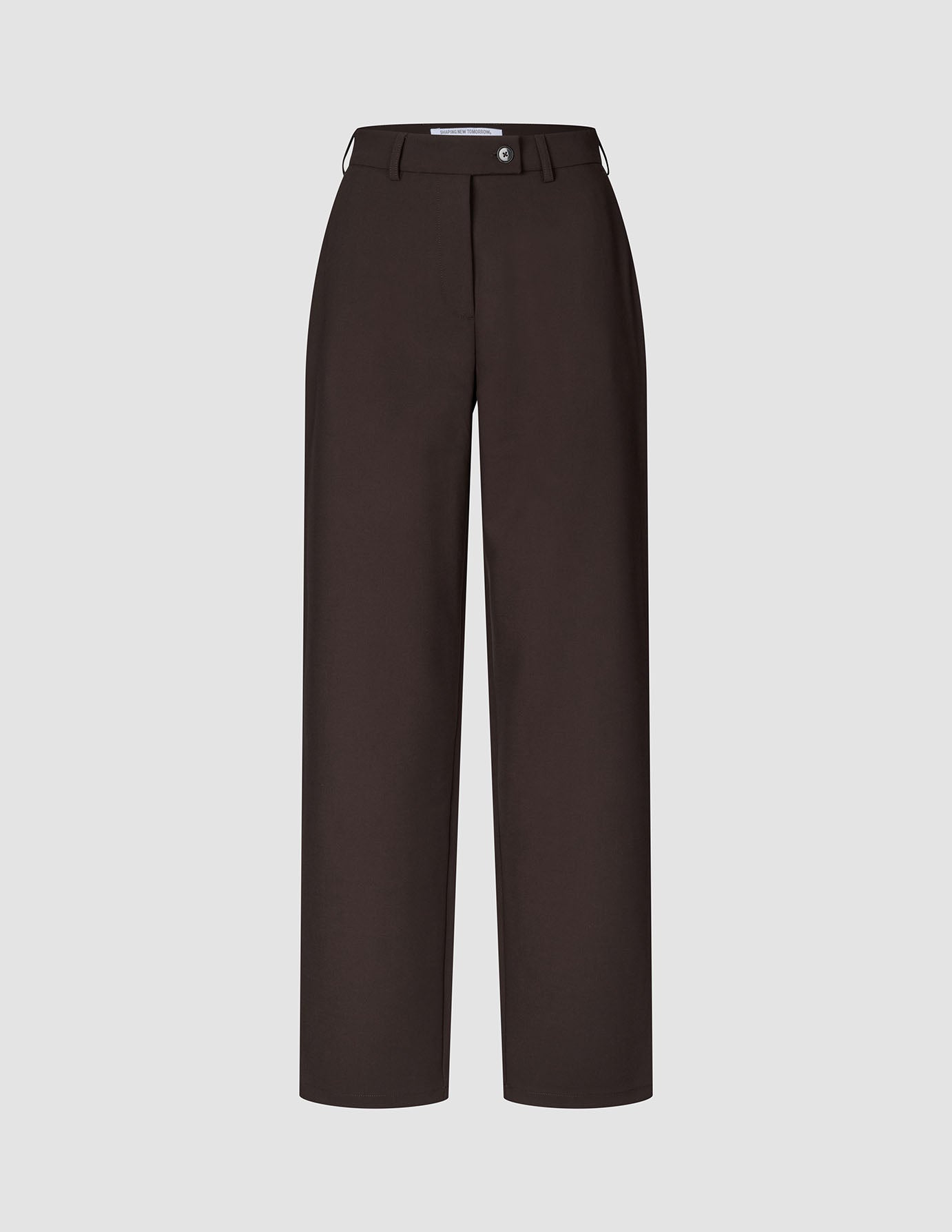 Dambyxor GO2 Straight Mocha i mörkbrunt, med hög midja, raka ben och minimalistisk skandinavisk design.