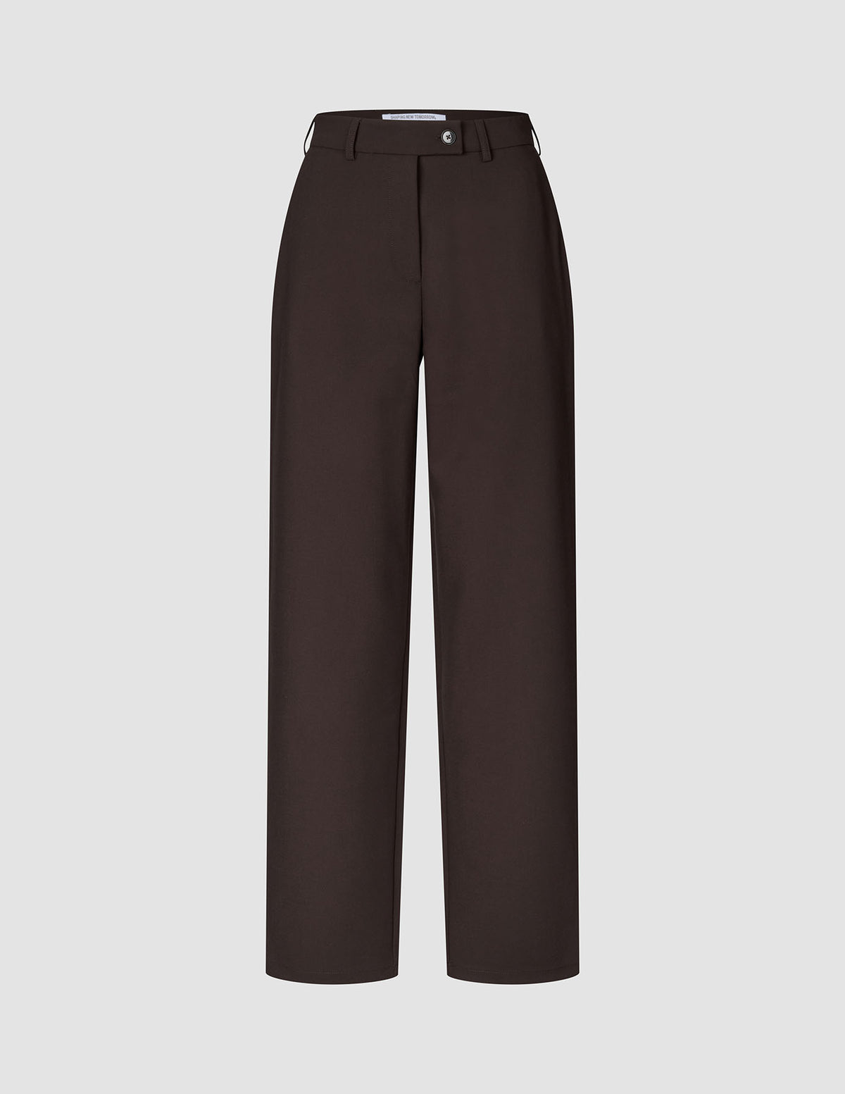 Dambyxor GO2 Straight Mocha i mörkbrunt, med hög midja, raka ben och minimalistisk skandinavisk design.