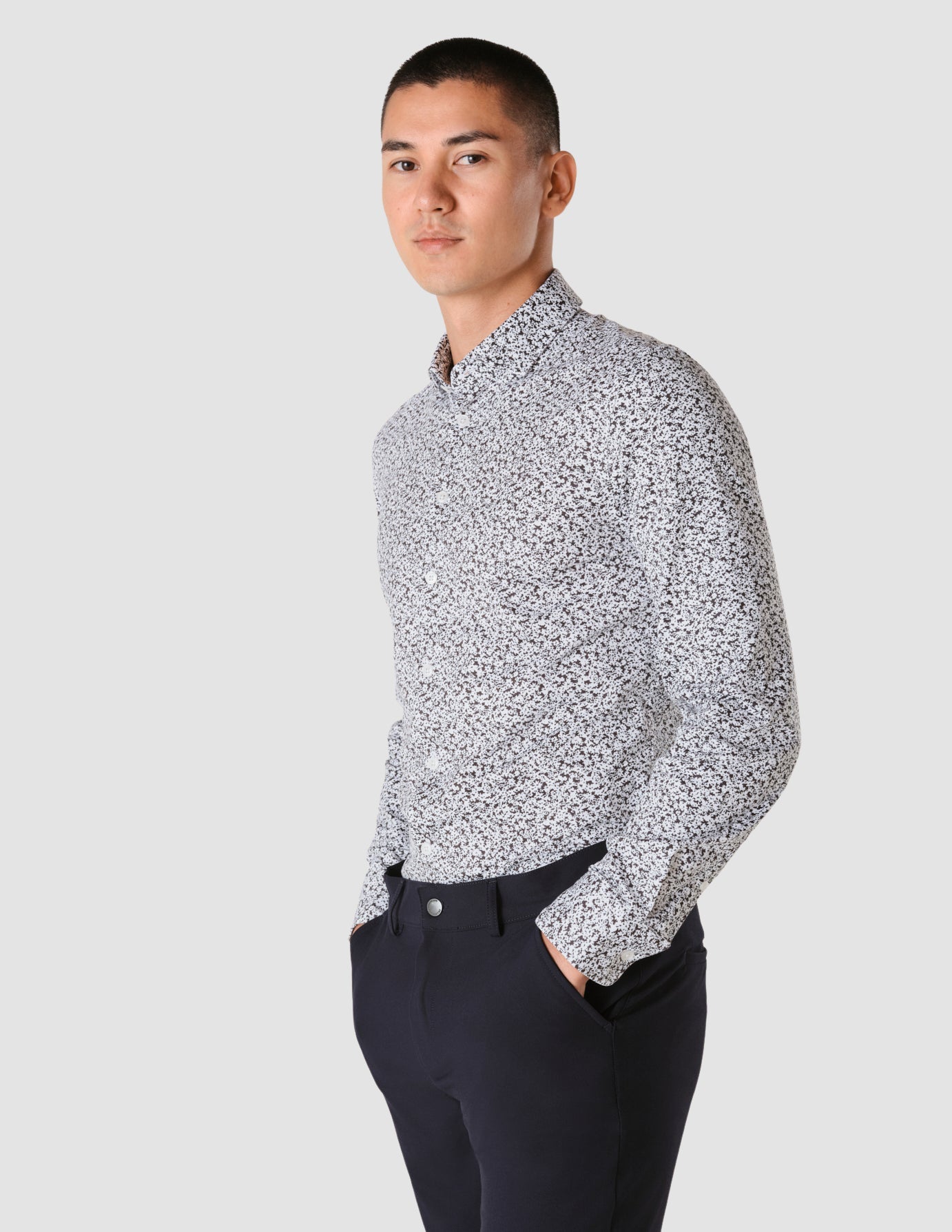 Classic Shirt Steel Flowers Slim