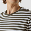 Striped Supima T-Shirt Box Fit Urban Green