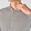 Classic Shirt Dark Olive Stripes Slim